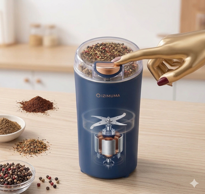 Portable Electric Coffee & Spice Grinder – Stainless Steel Mini Grinder for Kitchen