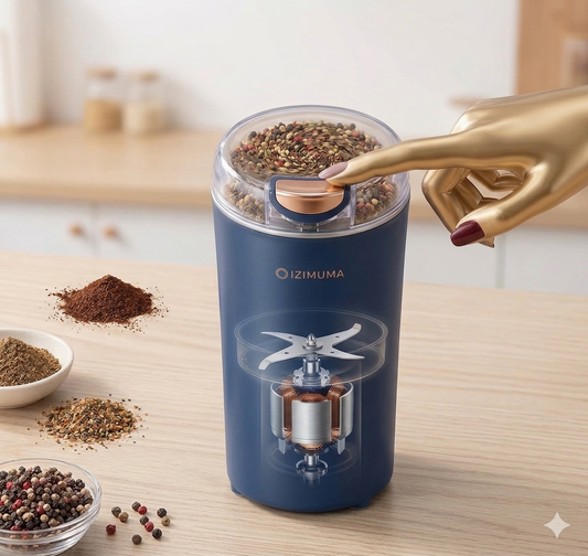 Portable Electric Coffee & Spice Grinder – Stainless Steel Mini Grinder for Kitchen