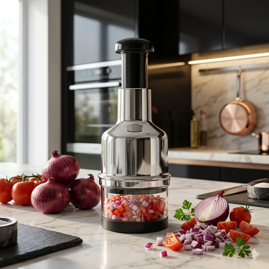 Premium Push Chopper – Manual Vegetable & Fruit Cutter