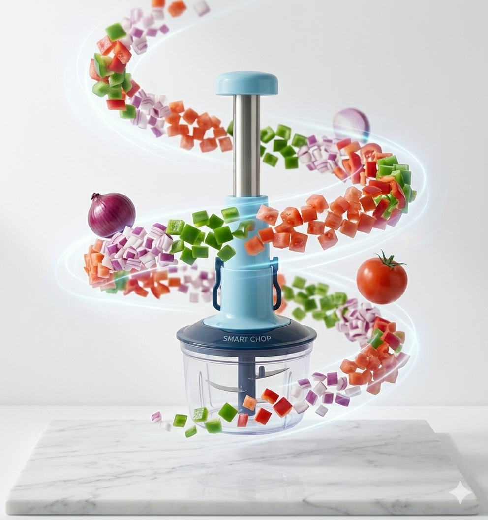 TurboPush Manual Vegetable Chopper – Quick & Easy Kitchen Cutter