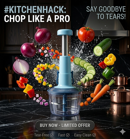 TurboPush Manual Vegetable Chopper – Quick & Easy Kitchen Cutter